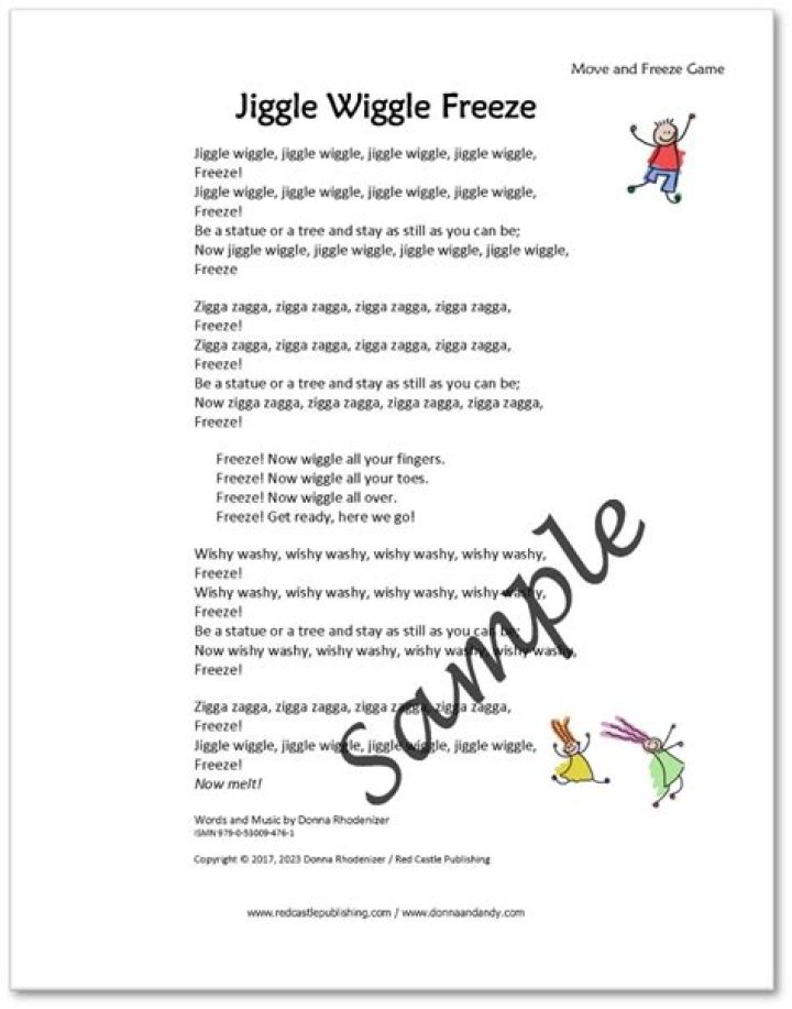 Jiggle, Giggle, Wiggle, Freeze! Activity (Keep on Singing